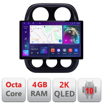 Navigatie dedicata Jeep Compass 2010-2016 N-2500 Edonav ecran 13" 2K 4+32 Android Waze USB Navigatie 4G 360 Toslink Youtube Ra