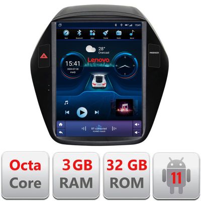 Navigatie Hyundai IX35 2010-2015 tip tesla radio gps internet 8 Core 3+32 4G carplay android auto  kit-tesla-361+EDT-E42