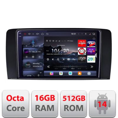 Navigatie Mercedes Clasa R 2005-2012 Edotec Kit-215 8 core QLED 2K 12+256GB 360 Android Waze USB Navigatie Internet Youtube Radio