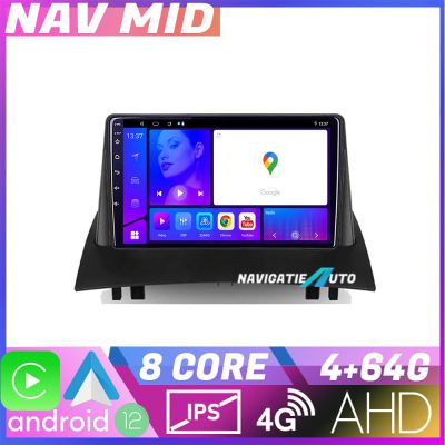Navigatie Renault Megane 2 KIT 098 EDOTEC-LITE Android Ecran 720P Octa Core 4 64 Carplay