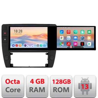Navigatie Passat B5 1997-2004 Edotec 2 ecrane  8 core 4+128 21.6 inch Incell android Wifi 5Ghz gps internet
