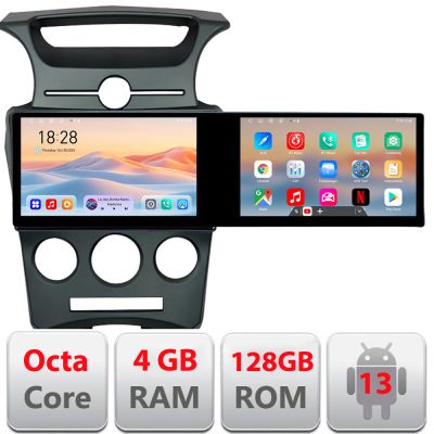 Navigatie Kia Carens 2006-2012 clima automata Edotec 2 ecrane  8 core 4+128 21.6 inch Incell android Wifi 5Ghz gps internet  KIT-carens-2006
