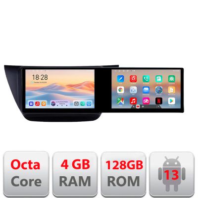 Navigatie Mitubishi Lancer 2001-2007 Kit-lancer07 Edotec 2 ecrane  8 core 4+128 21.6 inch Incell android Wifi 5Ghz gps internet 32