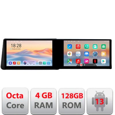 Navigatie Nissan Micra 2014-2019 Edotec 2 ecrane  8 core 4+128 21.6 inch Incell android Wifi 5Ghz gps internet