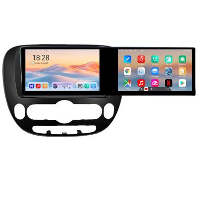 Navigatie Kia Soul 2014-2019 Edotec 2 ecrane  8 core 4+128 21.6 inch Incell android Wifi 5Ghz gps internet  Kit-soul-2014