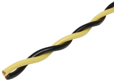 Cablu de difuzor răsucit 2x 0,75 mm²x1m Audio System M-Z-TSC 0.75 BK-YE