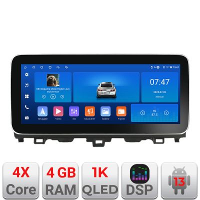 Navigatie Honda Accord 2019-2022 dedicata Android cu butoane radio gps internet 4+64 ecran 12.3 inch InCell display Qled 1K Rockchip Kit-+EDT-E211-RK