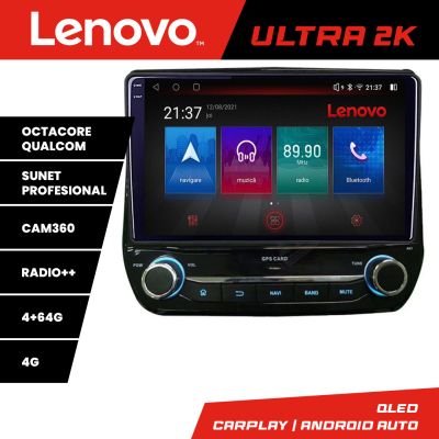 Navigatie dedicata Ford Fiesta 2020-  Lenovo Qled 1K Octa Core 4+64 LTE 4G DSP Wifi 5Ghz HDMI android auto-carplay gps Kit-+ULTRA-9-4+64