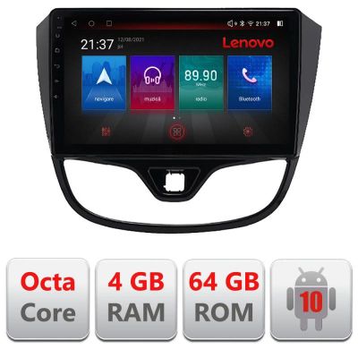 Navigatie Opel Karl 2017- E-karl Octa Core cu Android Radio Bluetooth Internet GPS WIFI DSP 4+64GB 4G RESIGILAT
