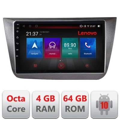 Navigatie Seat Altea 2005-2014 Android radio gps internet Octa Core 4+64 LTE Kit-altea+EDT-E509-PRO RESIGILAT