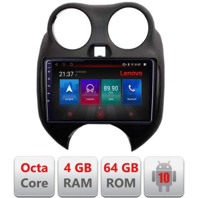 Navigatie Nissan Micra 2010-2014 Android radio gps internet Octa Core 4+64 LTE KIT-micra2010+EDT-E509-PRO RESIGILAT