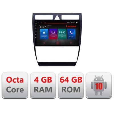 Navigatie Audi A6 E-102 Octa Core cu Android Radio Bluetooth Internet GPS WIFI DSP 4+64GB 4G RESIGILAT