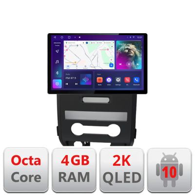 Navigatie Ford F150 2008-2014 Quad Core Edonav ecran 13" 2K 4+32 Android Waze USB Navigatie 4G 360 Toslink Youtube Radio