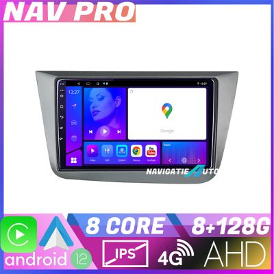 Navigatie Seat Leon 2005 2012 KIT leon05 EDOTEC-LITE Android Ecran 720P Octa Core 8 128 Carplay