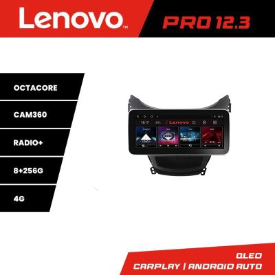 Navigatie Hyundai Elantra 2011-2013 K-092 Lenovo PRO 8+256 12.3 inch qled android 4G DSP gps internet  Q