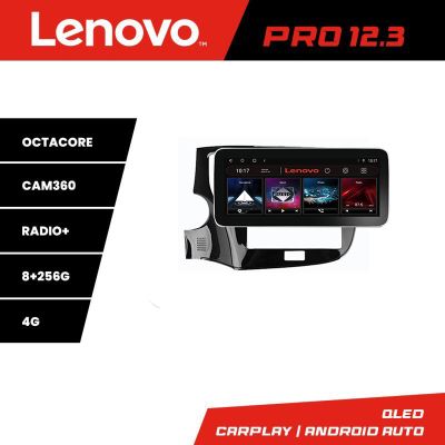 Navigatie Mitsubishi Outlander 2014- K-1230 Lenovo PRO 8+256 12.3 inch qled android 4G DSP gps internet