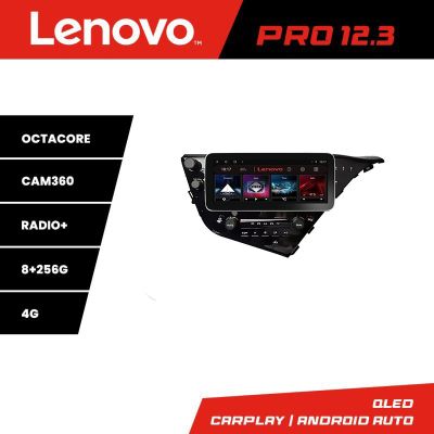 Navigatie Toyota Camry 2017-2021 Lenovo PRO 8+256 12.3 inch qled android 4G DSP gps internet  Kit-camry-2018