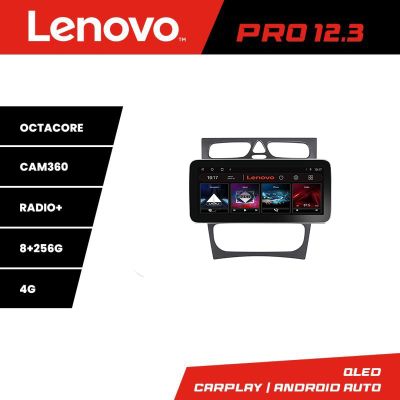 Navigatie Mercedes C W203 2000-2004 K-clk Lenovo PRO 8+256 12.3 inch qled android 4G DSP gps internet  Q