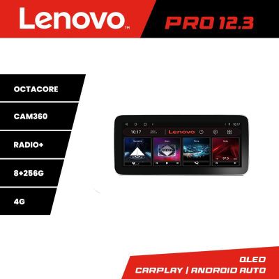 Navigatie Hyundai I40 Lenovo PRO 8+256 12.3 inch qled android 4G DSP gps internet  Kit-i40