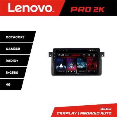 Navigatie BMW Seria 3 E46 Lenovo Kit-052 8 core QLED 2K 8+256 360 Android Waze USB Navigatie Internet Youtube Radio