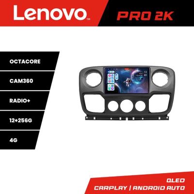 Navigatie Opel Movano, Renault Master 2010-2021 Android radio gps internet 8 core QLED 2K 12+256 360GB 4-Core Lenovo