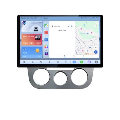 Navigatie dedicata Edonav VW Golf 5 2004-2010 clima manuala, Ecran 1K QLED 13",Octacore,4Gb RAM,64Gb Hdd,4G,360,DSP,Carplay,Bluetooth