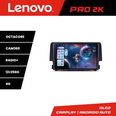 Navigatie Honda Civic 2016-2020 8 core QLED 2K 12+256 360 Android Waze USB Navigatie Internet Youtube Radio Lenovo