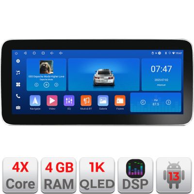 Navigatie Peugeot Bipper, Citroen Nemo, Fiat Qubo 2008-2017 Edotec 4+64 12.3 inch Incell 1K android Wifi 5Ghz gps internet  Kit-bipper
