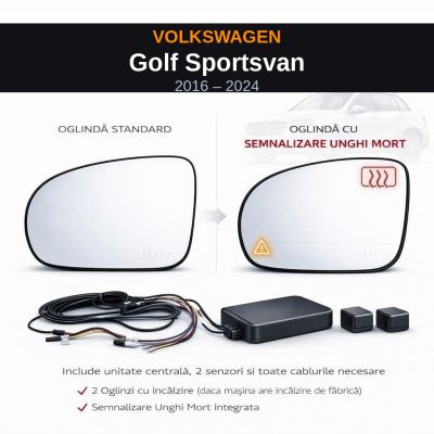 Senzor unghi mort Volkswagen Golf Sportsvan 2016-2024 — oglindă dedicată