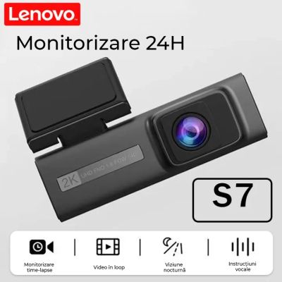 Camera DVR Lenovo S7 ecran 1.97 inch 2K fata  Wifi Starlight night vision carcasa metal