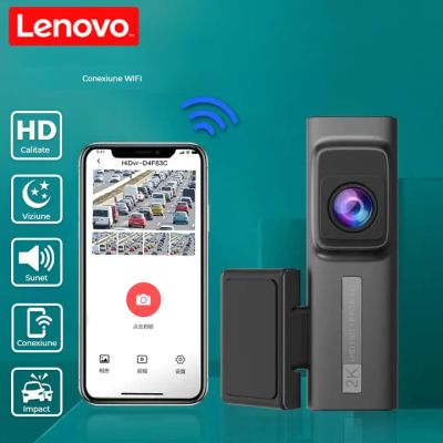Camera DVR Lenovo S7-1970 2K fata si 1080 spate ecran 1.97 inch IPS Wifi unghi larg monitorizare parcare